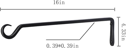 16 inch Plant Hanger, Sturdy Hanging Plant Bracket Outdoor, Hanging Plant Wall - Image 2