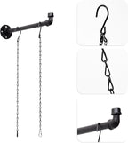2 Pack Black Metal Pipe Plant Hanger Indoor - Image 8