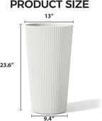 23.6" Tall Planters for Outdoor Plants, Large Outdoor Planters for Front Porch - Image 2