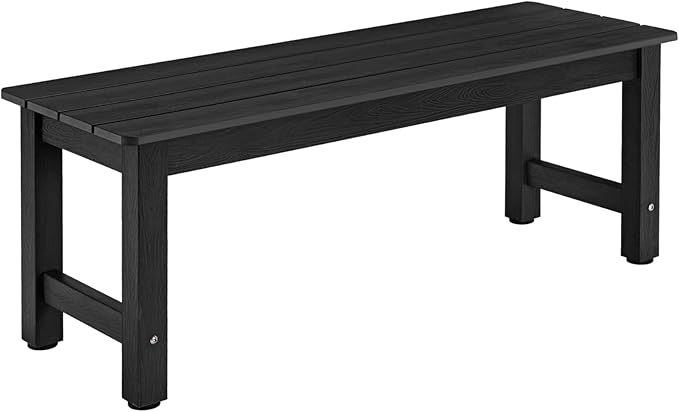 ONBRILL Outdoor Benches Weatherproof, 2-Person Poly Lumber Garden Bench by ONBRILL