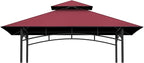 Grill Gazebo Replacement Top, 5 * 8 Outdoor BBQ Top Cover, Double Layer BBQ by COVBOARD