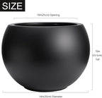 10 H x 14" Dia Round Fiberstone Planter - Image 2