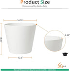 Wide Planters for Outdoor Plants, Extra Large Indoor Flower Pots for Garden - Image 2