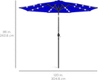 Best Choice Products 10ft Solar Polyester LED Lighted Patio Umbrella w/Tilt - Image 7
