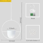 Hanging Planter Indoor Modern Boho Plant Pot Metal Wall and Ceiling Plant Holder - Image 2