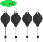 4 Pack Plant Hook Pulley, Retractable Plant Hanger Easy Reach Hanging Flower - Image 2