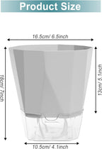 3 Pack Self Watering Flower Pots 6.5 Inch, Plant Pots - Image 2