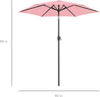 Best Choice Products 7.5ft Heavy-Duty Round Outdoor Market Table Patio Umbrella - Image 7