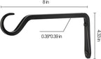 8 inch Plant Hanger, Sturdy Hanging Plant Bracket Outdoor, Hanging Plant Wall - Image 6