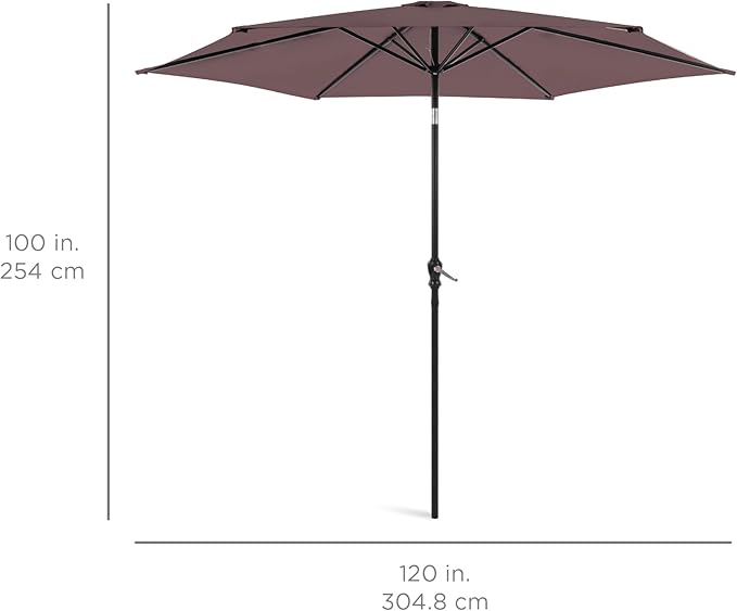 Best Choice Products 10ft Outdoor Table Compatible Steel Polyester Market Patio - Image 7