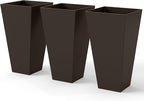 Outsunny Tall Planters for Outdoor Plants Set of 3, 28 in Taper Planters by Outsunny
