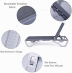 Kozyard Outdoor Chaise Lounge Chair, Full Flat Adjustable Patio Lounger - Image 6