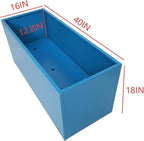 40" L x 16" W x 18" H Metal Large Rectangular Planter - Image 2