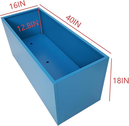 40" L x 16" W x 18" H Metal Large Rectangular Planter - Image 2