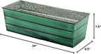 Achla Designs Galvanized Window Flower Box Planter-Green-Medium - Image 10