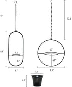 Metal Hanging Planters, Modern Plant Hanger - Image 3