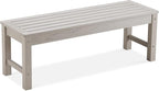 Psilvam Outdoor Bench, Two Person Poly Lumber Porch Bench, Weatherproof Garden by PsilvamGardenFurniture