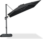 PURPLE LEAF 8 Feet Patio Umbrella Outdoor Cantilever Square Umbrella Aluminum - Image 2