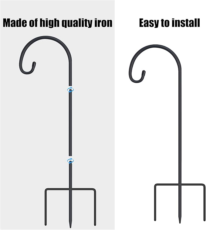 FEED GARDEN Adjustable 32 Inch Shepherd Hooks Rust Resistant Steel Shepard Hooks - Image 8