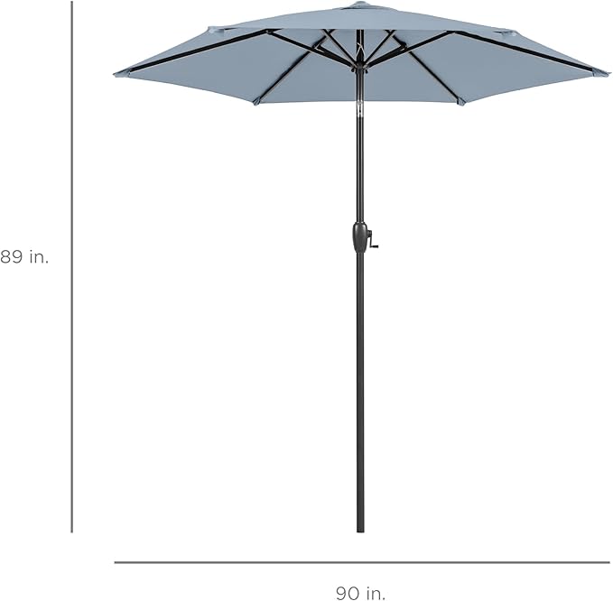 Best Choice Products 7.5ft Heavy-Duty Round Outdoor Market Table Patio Umbrella - Image 7