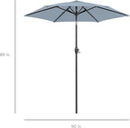 Best Choice Products 7.5ft Heavy-Duty Round Outdoor Market Table Patio Umbrella - Image 7