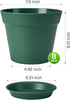homenote Plant Pots, 7.5 Inch Flower Pots - Image 5