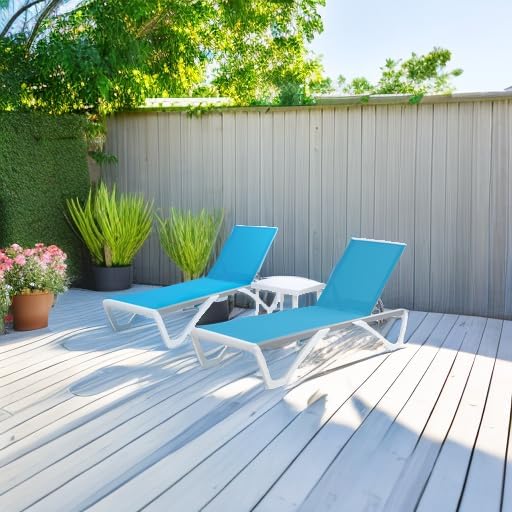 Kozyard Outdoor Chaise Lounge Chair, Full Flat Adjustable Patio Lounger - Image 5