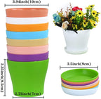 Tergy 50 Pack 4 Inch Plant Pots Bulk Small Plastic Planters Pots - Image 2