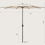 Abba Patio 11FT Lyon Outdoor Patio Umbrella Outdoor Table Umbrella - Image 7