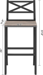 Bar Stools, Kitchen Breakfast Bar Chairs, Easy Assembly, - Image 3