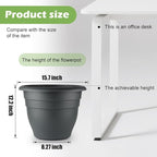 3 Pack Large 16 Inch Plastic Plant Pots - Image 4