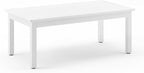 LUE BONA Outdoor Coffee Table, HDPS White Patio Coffee Tables by LUEBONA