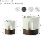 Nihow Self Watering Plant Pot Set: 6 Inch & 8 Inch Ceramic Planter - Image 2