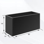Metal Planter Box 30” x 12” x 16”, Tall Planter Box - Image 2