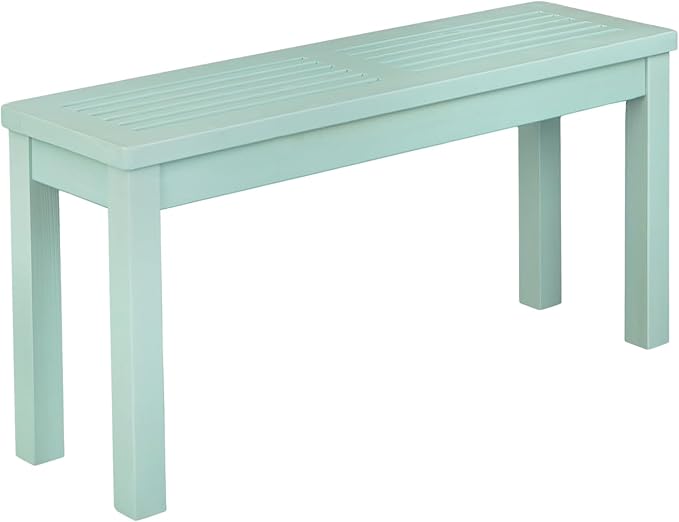 VINGLI Outdoor Wooden Bench, 40” Porch Bench Outdoor Backless Garden Bench by VINGLI