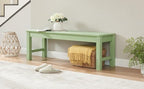 Psilvam Outdoor Bench, Two Person Poly Lumber Porch Bench, Weatherproof Garden - Image 2