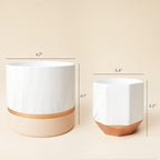 LA JOLIE MUSE White Ceramic Flower Pots - Image 6