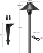 PARTPHONER Low Voltage Landscape Lighting 6-Pack, Aluminum 12V Pathway Lights - Image 7