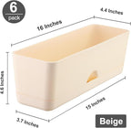 6 Pack Rectangle Planter 16x4.4 Inch Window Boxes Planters Rectangular Large - Image 6