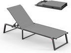 Aluminum Chaise Lounge Chair Outdoor, Foldable & No Assembly Pool Lounge Chairs by Oasbira