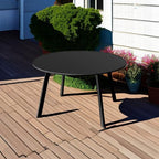 Grand Patio Round Steel Patio Coffee Table, Weather Resistant Outdoor Large - Image 5