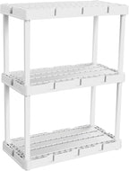 Gracious Living 2 Pack Light Duty Storage Shelves, Knect-A-Shelf 3-Shelf - Image 5