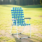 VINGLI Patio Lawn Webbed Folding Chairs 1 Piece, Outdoor Beach Chair Portable - Image 5