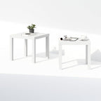 Furinno Classic Coffee Table Set of 2, Square Modern Coffee Table - Image 6
