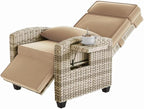 Towallmark Adjustable Rattan Recliner Chair, Patio Lounge Chairs - Image 4