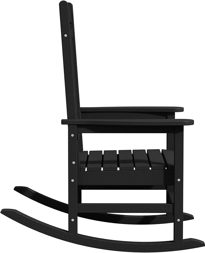 KINGYES Outdoor Rocking Chair Set of 4, High Density Polyethylene Patio Rocking - Image 11