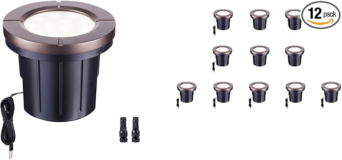 Well Lights Low Voltage, 12V In Ground LED Landscape Lights, IP67 Waterproof by Varmtalys