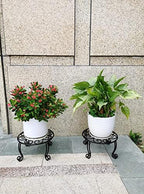 2 Pack Heavy Duty Iron Plant Stand, 11.8'' Diameter, Powder Coated, Sturdy & - Image 6