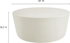 Modway Brion 34 Inch Round Concrete Coffee Table – Indoor/Outdoor Tapered - Image 3
