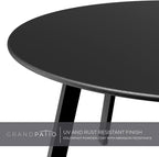 Grand Patio Round Steel Patio Coffee Table, Weather Resistant Outdoor Large - Image 4